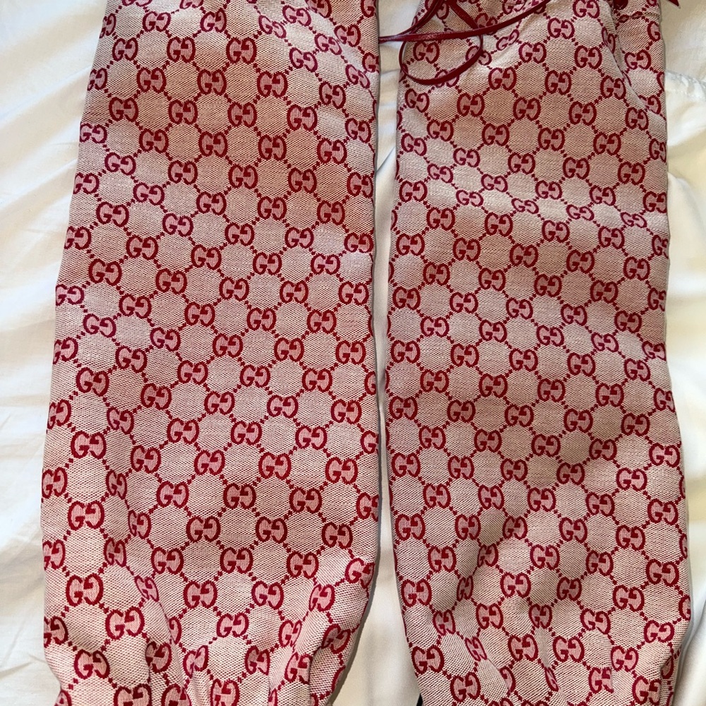 Gucci Red Patterned Heels Authentic - image 3